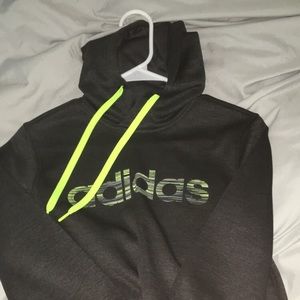 oversized dark grey adidas hoodie